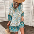 Avencea - Short Dress - Boho - Unique Print - Perfect for Spring / Summer