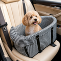 DogBedHouse Padded Polyester & Chew-Resistant Dog Car Seat (Adjustable Straps)