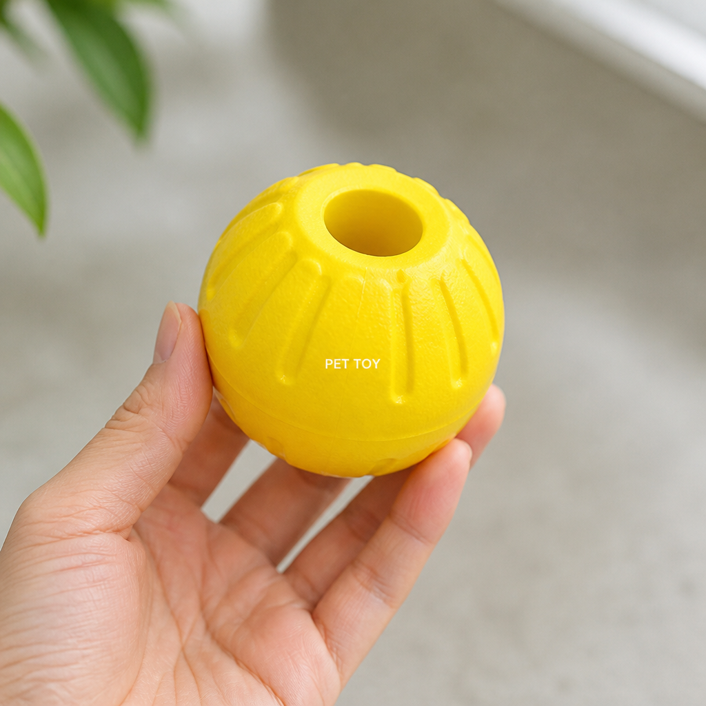 Durable Solid-Core Dental-Cleaning Dog Ball Toy