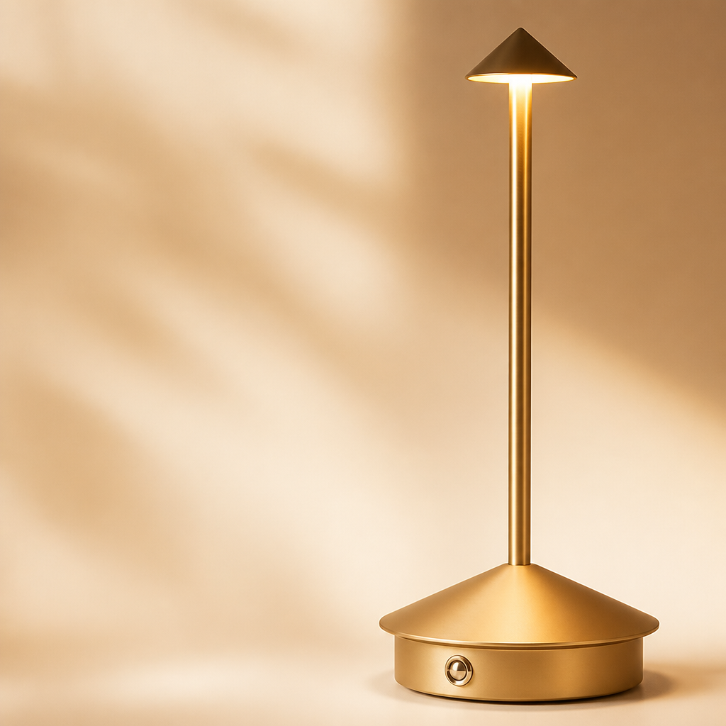 USB Touch Table Lamp | Vintage Style Dimmable LED | Metal & Acrylic | 30cm Height