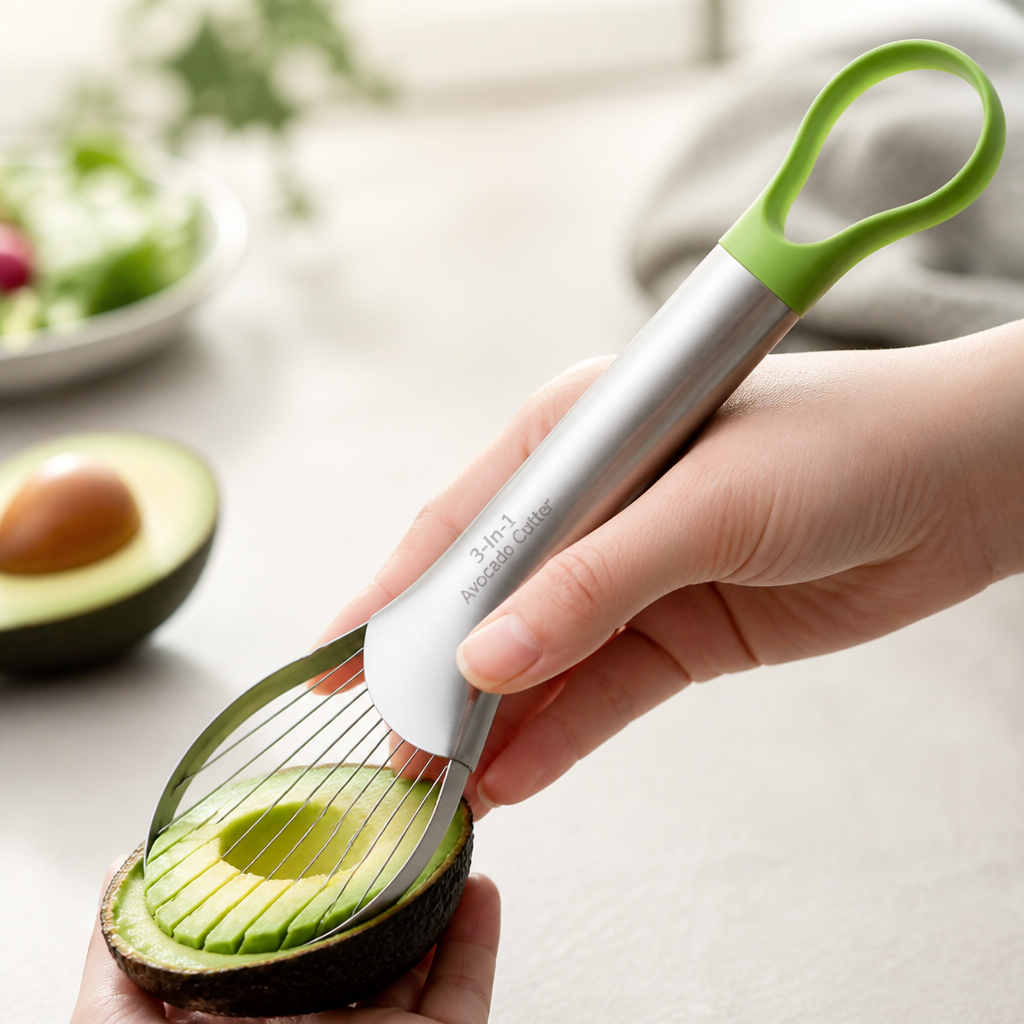 3-In-1 Stainless Steel Avocado Cutter