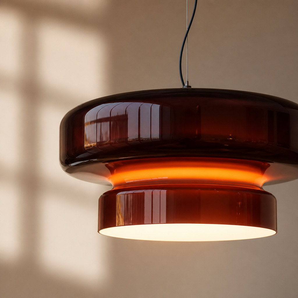 Pendant Light | Modern Glass Ring LED Chandelier | 36cm Diameter | Energy Efficient