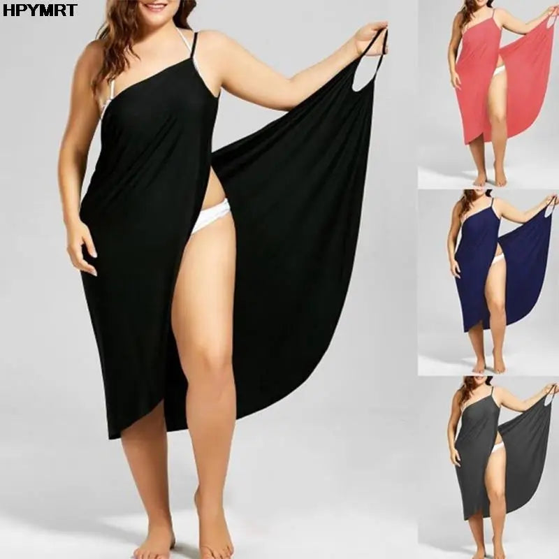 2022 5XL Summer Ladies Halter Dress Solid Color Sexy Suspenders Cross Sleeveless Ladies Clothes Beach Skirt Female Clothing Tops