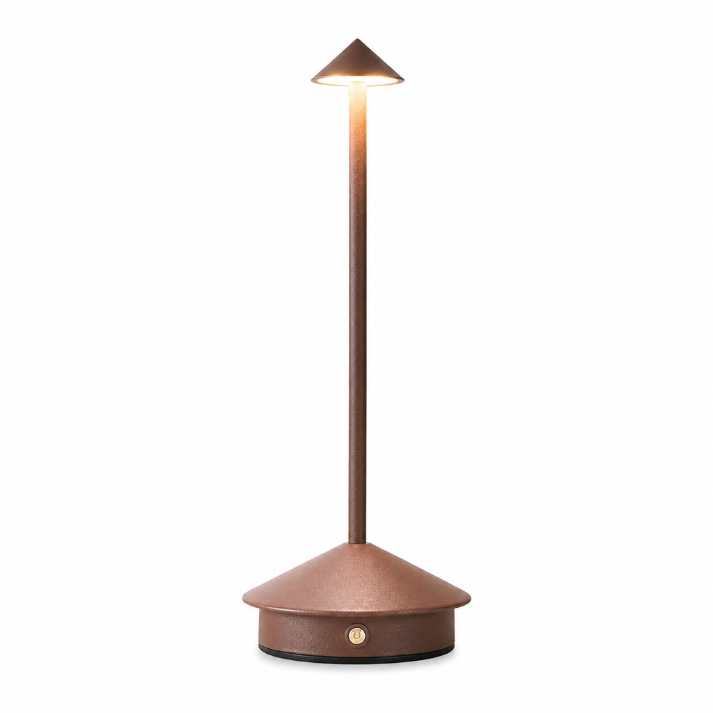 USB Touch Table Lamp | Vintage Style Dimmable LED | Metal & Acrylic | 30cm Height