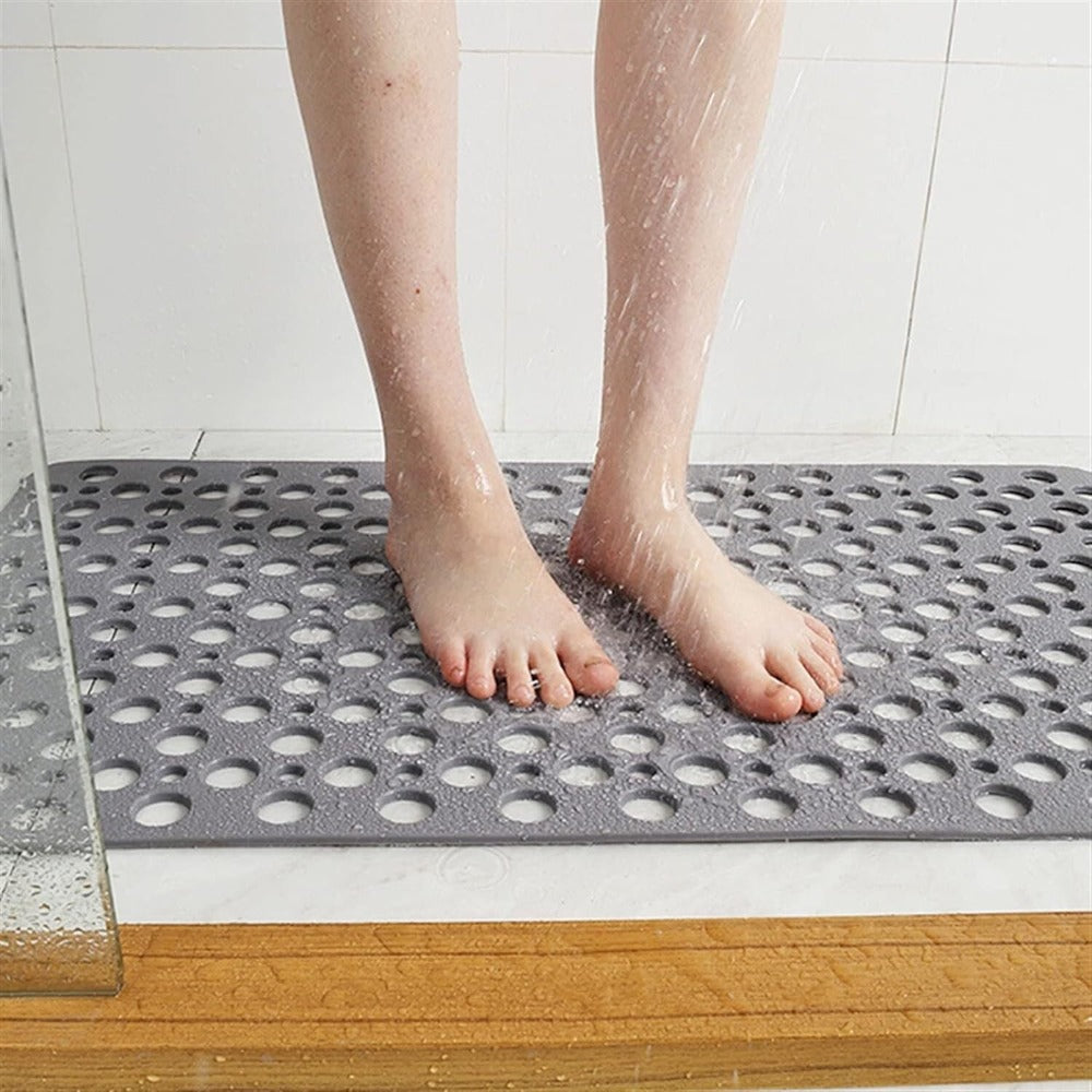 Antibacterial Shower Mat with Suction Cups – Non-Slip for Secure Standing