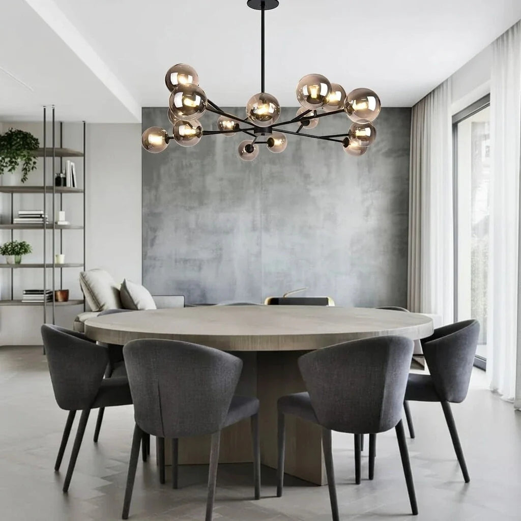 Zinnia 15-Light Mid-Century Bubble Chandelier