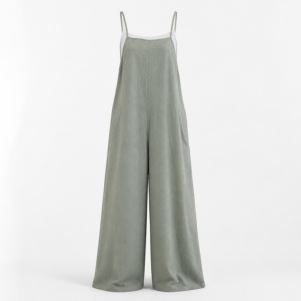 Women's Jumpsuit Spaghetti Strap | Relaxed Fit | Wide Leg, Full Length | Summer Holiday Outfit, Weekend Getaway