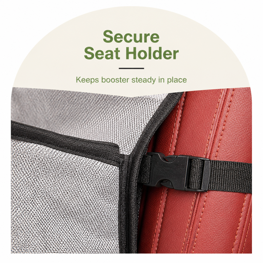 DogBedHouse Foldable & Stable Linen Fabric Car Booster Seat (Front Seat)