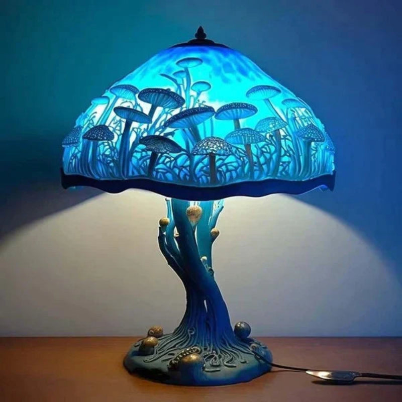 Artistic Table Lamp with Stained Glass – Play of Colors for Your Living Ambiance
