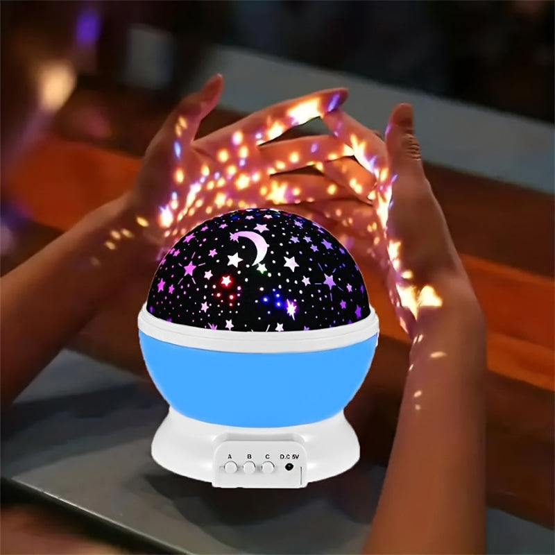 360° Starry Sky Projector with 12 Color Variants – LED Galaxy Night Light