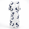 Women's Summer Dress | Polyester | Leaf Print | Flattering Silhouette