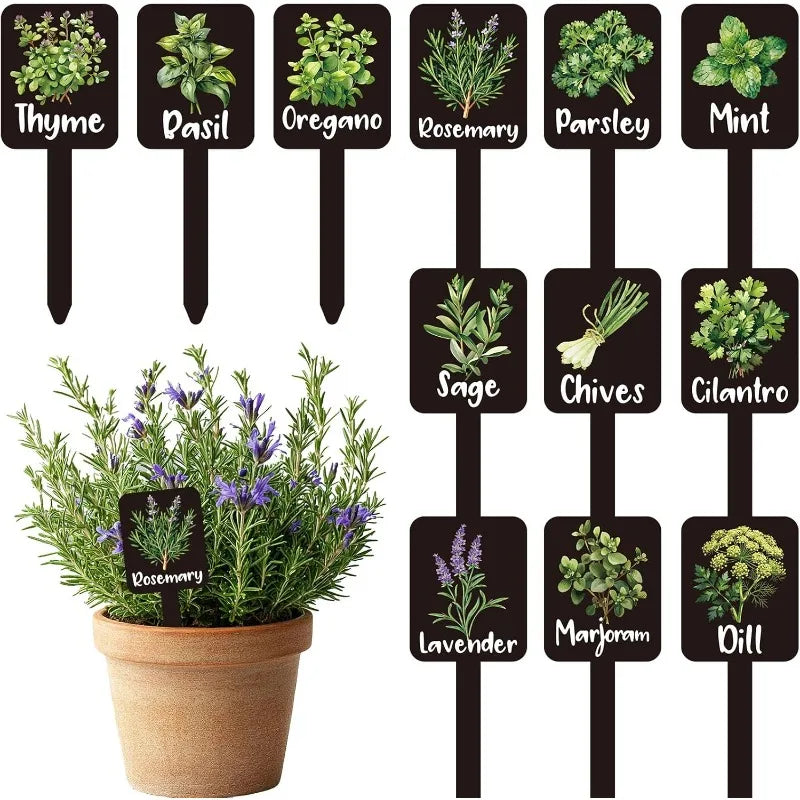 Acrylic Plant Labels Waterproof 12-Piece Set