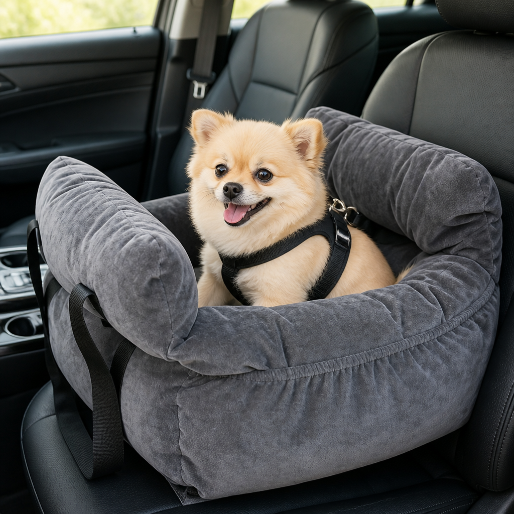 DogBedHouse Safety Harness & Multi-Carry Booster Seat (Fits Front & Back Seats)