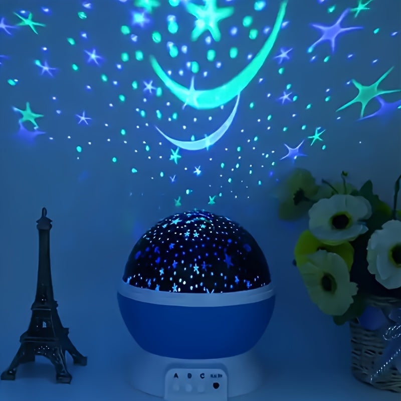 360° Starry Sky Projector with 12 Color Variants – LED Galaxy Night Light