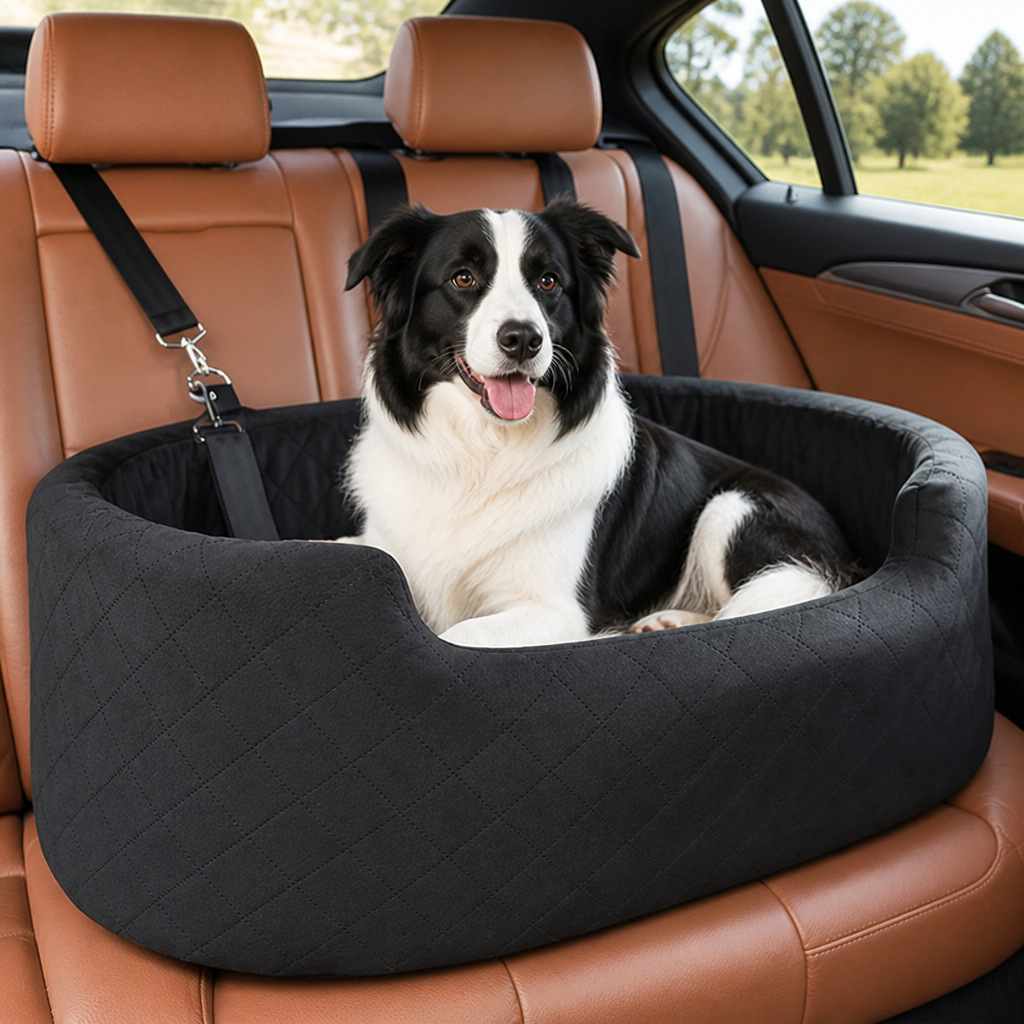 DogBedHouse D30 Rebound Sponge Car Seat Booster (Removable Washable Cover)