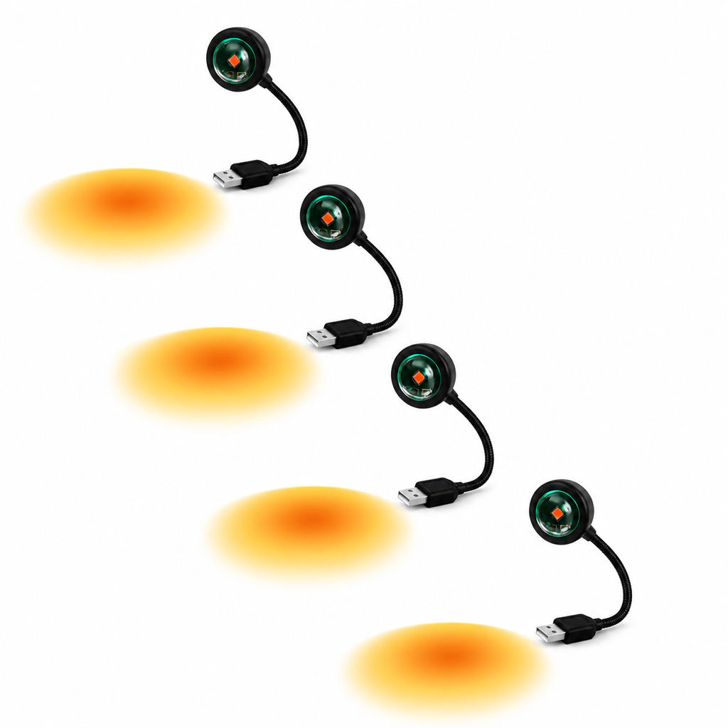Sunset Projection Lamp | Multi-Angle Rotating Design | USB-Powered | Mood Lighting