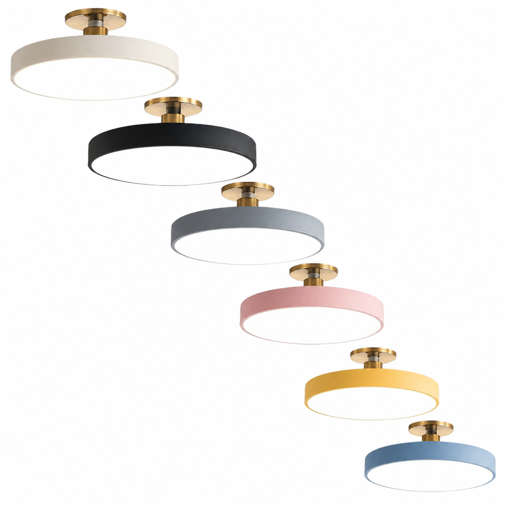 Runde LED-Deckenleuchte | Nordisches Minimalistisches Design | 30 cm Acryl-Diffusor | Energieeffizient