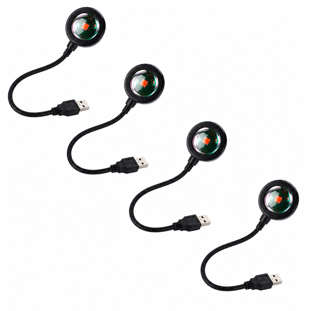 Sunset Projection Lamp | Multi-Angle Rotating Design | USB Powered & Portable Ambient Lighting