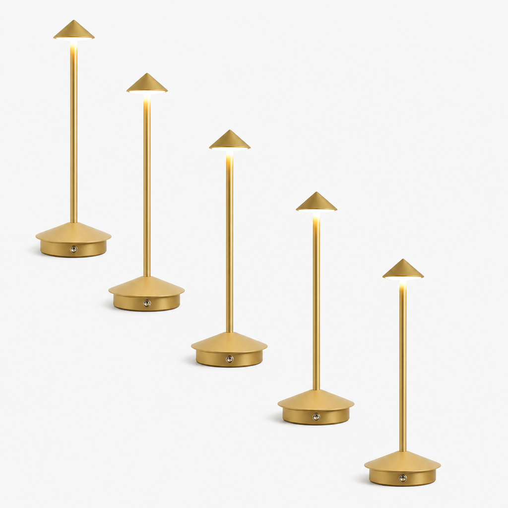 USB Touch Table Lamp | Vintage Style Dimmable LED | Metal & Acrylic | 30cm Height