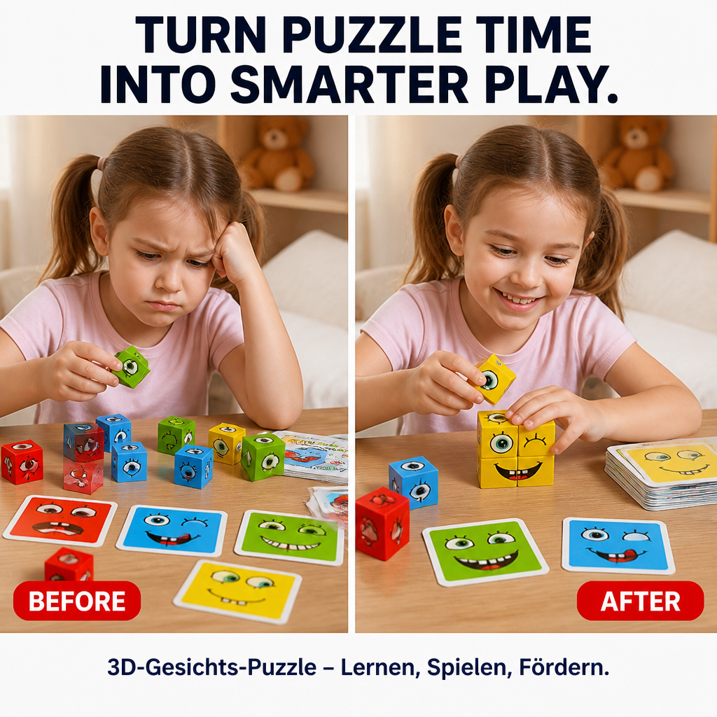3D-Gesichts-Puzzle – Faszinierendes und Lehrreiches Spielzeug