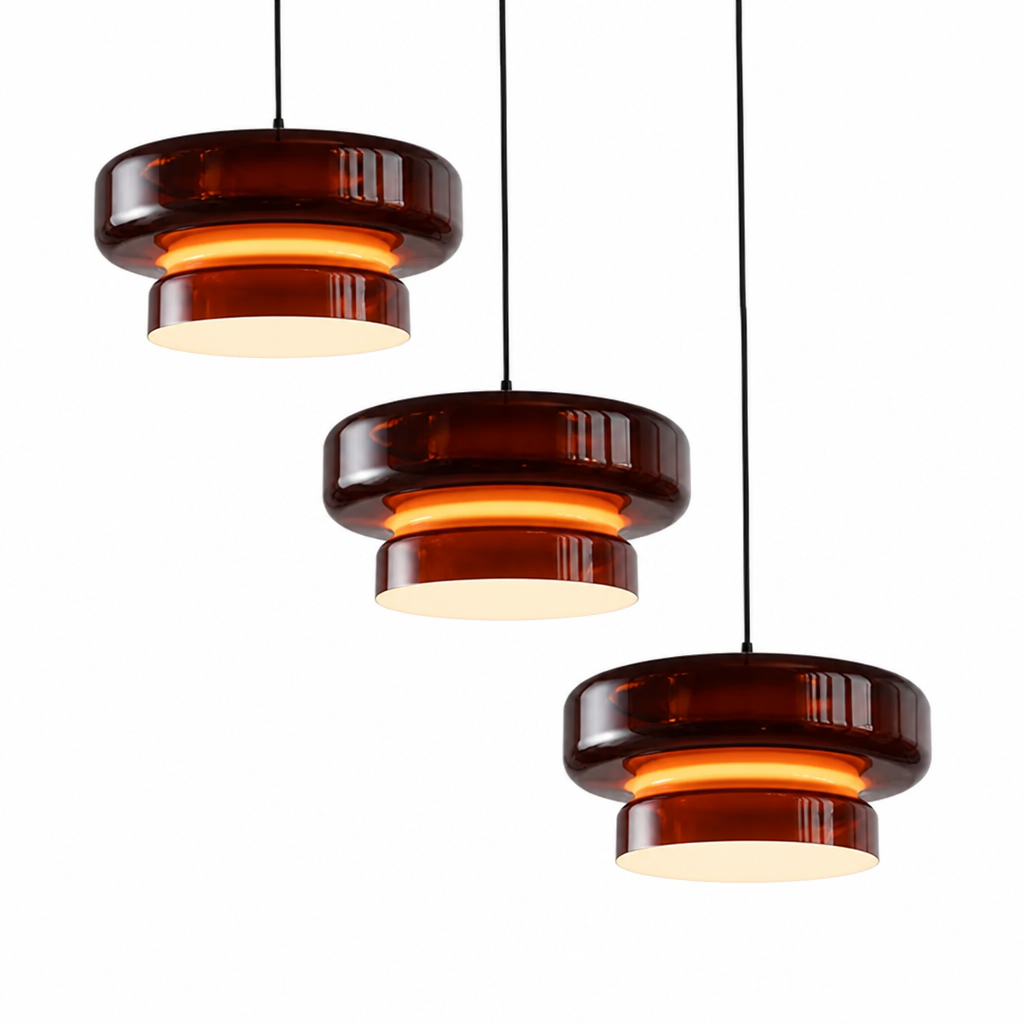 Pendant Light | Modern Glass Ring LED Chandelier | 36cm Diameter | Energy Efficient