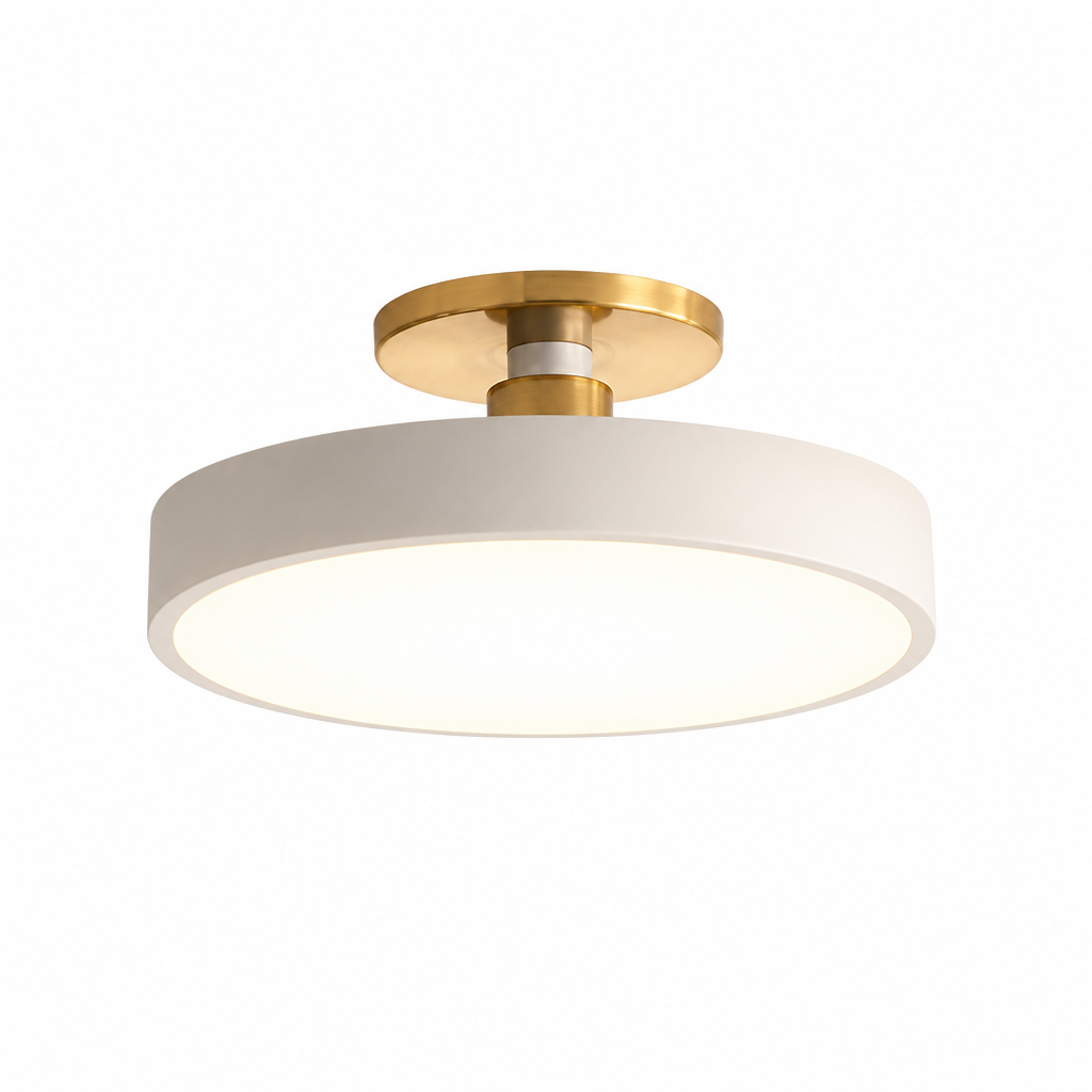 Runde LED-Deckenleuchte | Nordisches Minimalistisches Design | 30 cm Acryl-Diffusor | Energieeffizient