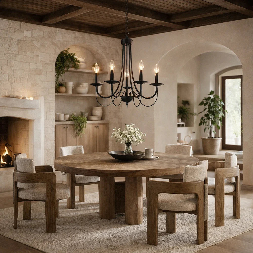 Fiona Candle Style Metal Chandelier Ceiling Light