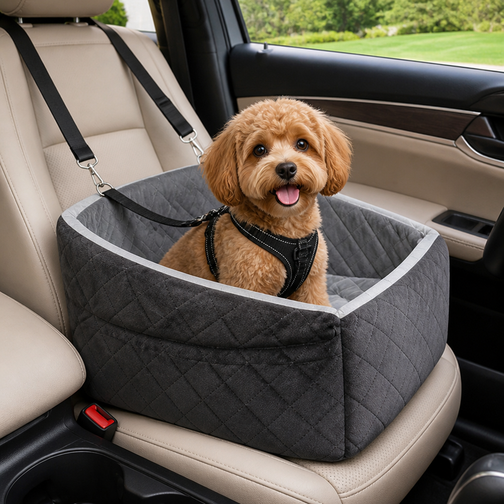 DogBedHouse Washable Plush & Non-Slip Car Seat Booster