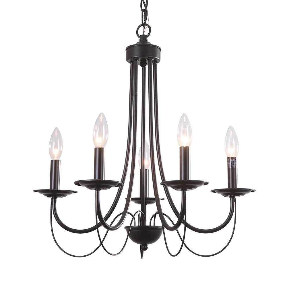 Fiona Candle Style Metal Chandelier Ceiling Light