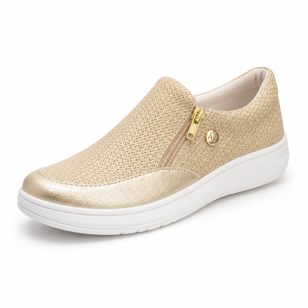 Women's Orthopedic Slip-On Sneakers | Lace-Free Elastic Panel | Non-Slip Rubber Sole, Orthotic Support | Casual Walking Shoes