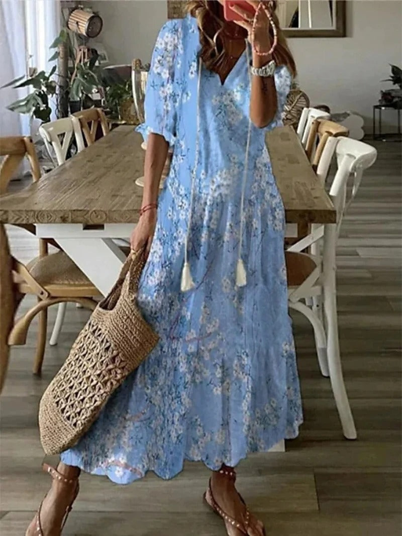 Avencea | Bohemian Maxi Dress - Summer Dress for Effortless Elegance and Comfort