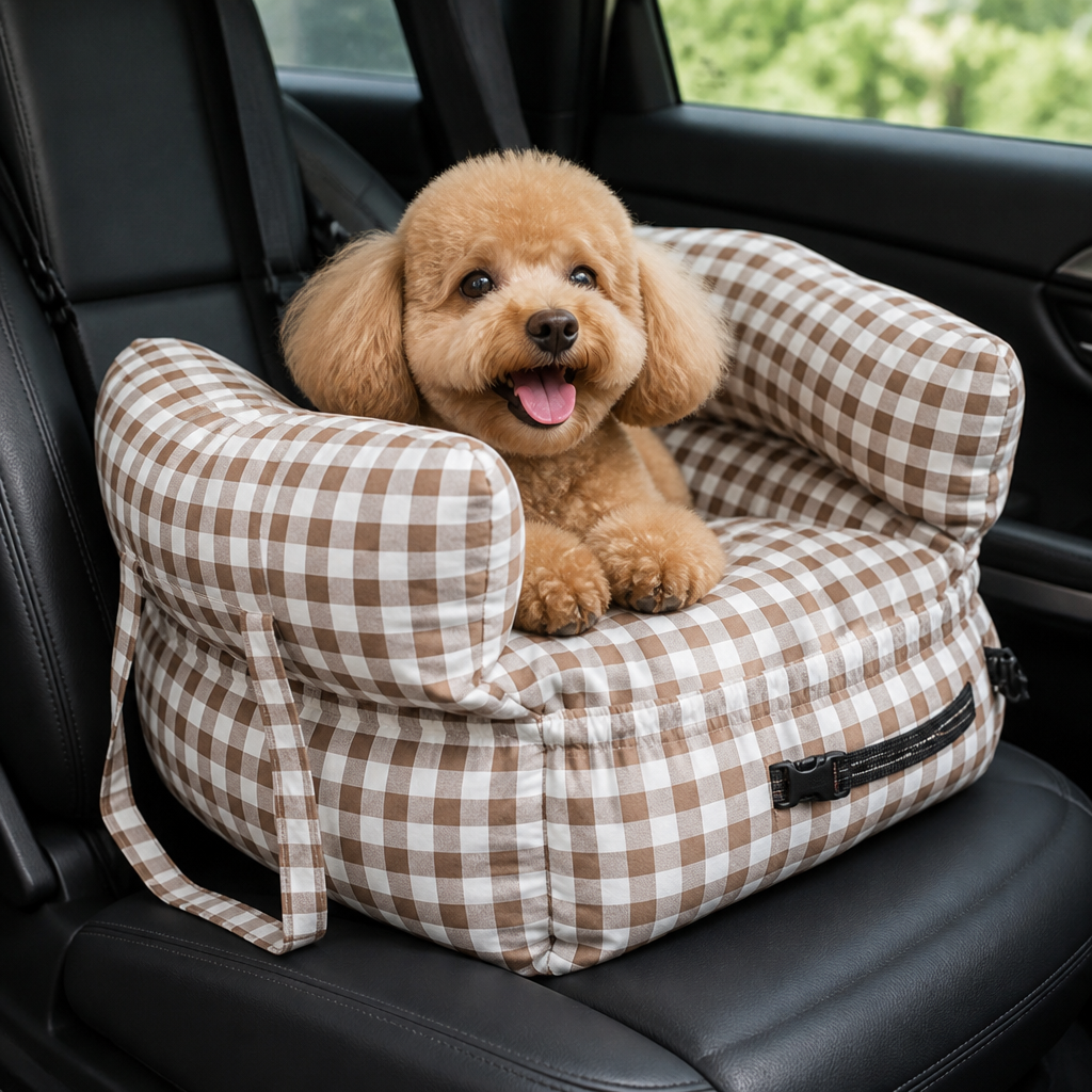 DogBedHouse Breathable Polyester Travel Carrier (Safety Hook & Car Seat Fit)