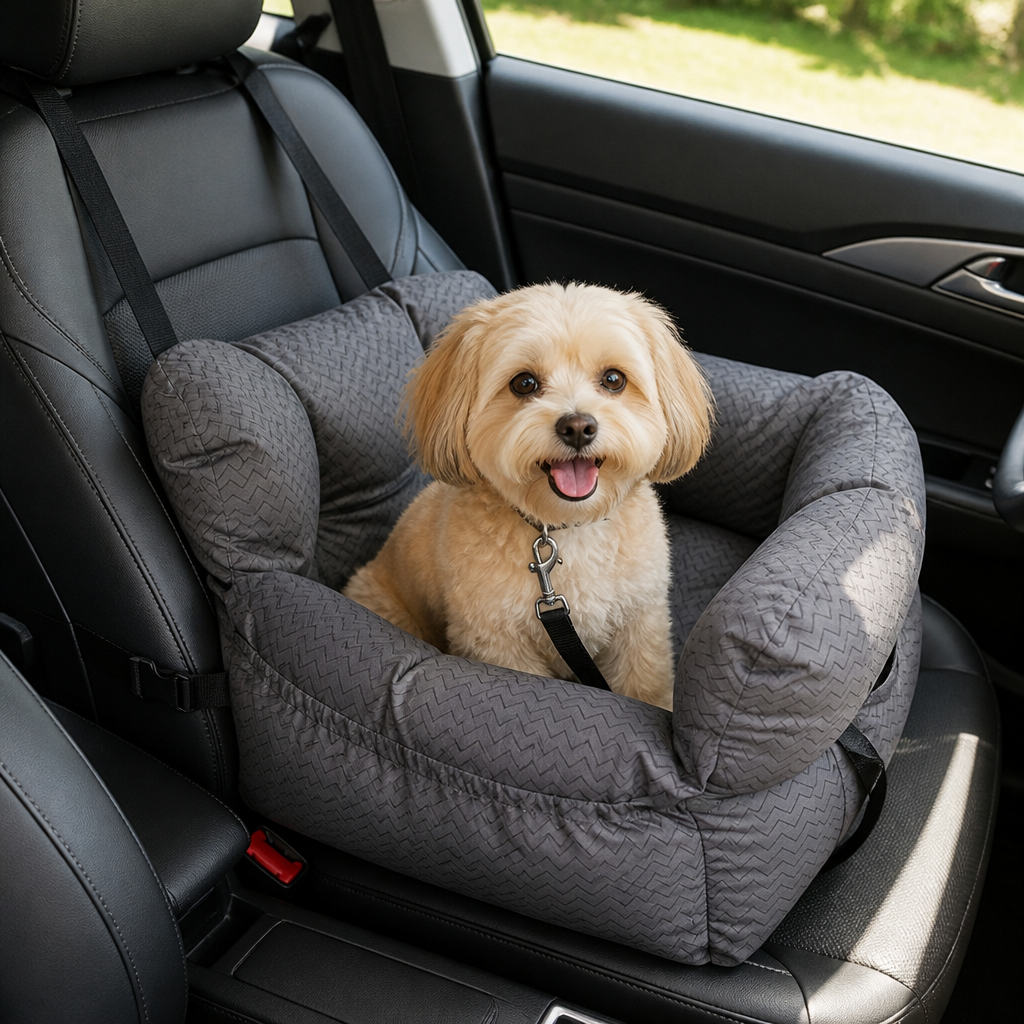 DogBedHouse Breathable Polyester Travel Carrier (Safety Hook & Car Seat Fit)