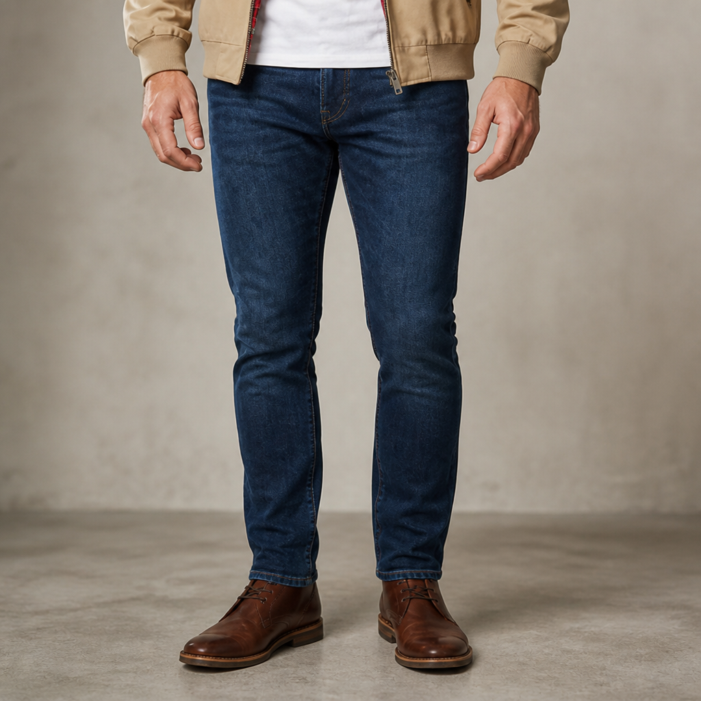 Men's Harrington Jacket | Checkered Lining & Stand-Up Collar | Wind-Resistant Lightweight