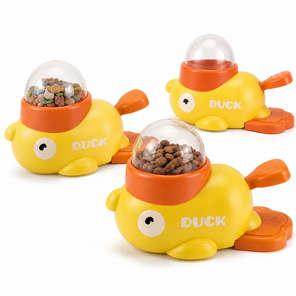 Slow-Feeding Interactive Dog Treat Dispenser (Duck-Shaped)