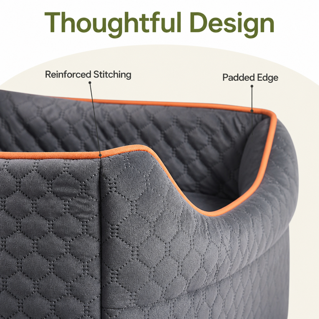 DogBedHouse Elevated Removable & Washable Car Booster Seat