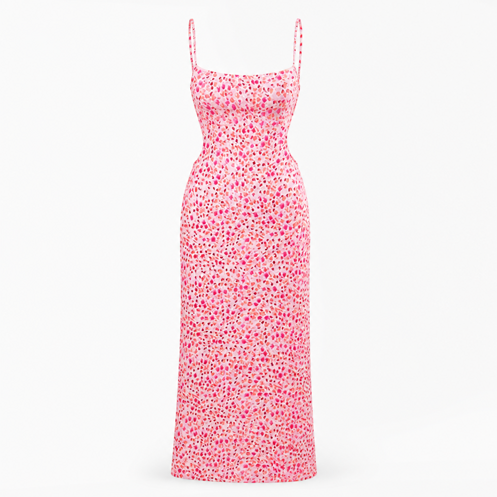 Floral Slim-Fit Backless Sundress