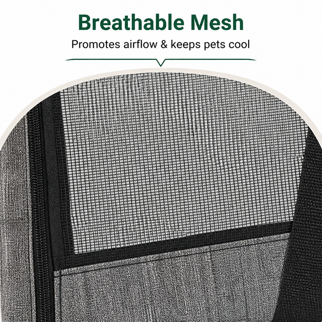 DogBedHouse Waterproof Mesh & Safety Attachments Pet Car Seat