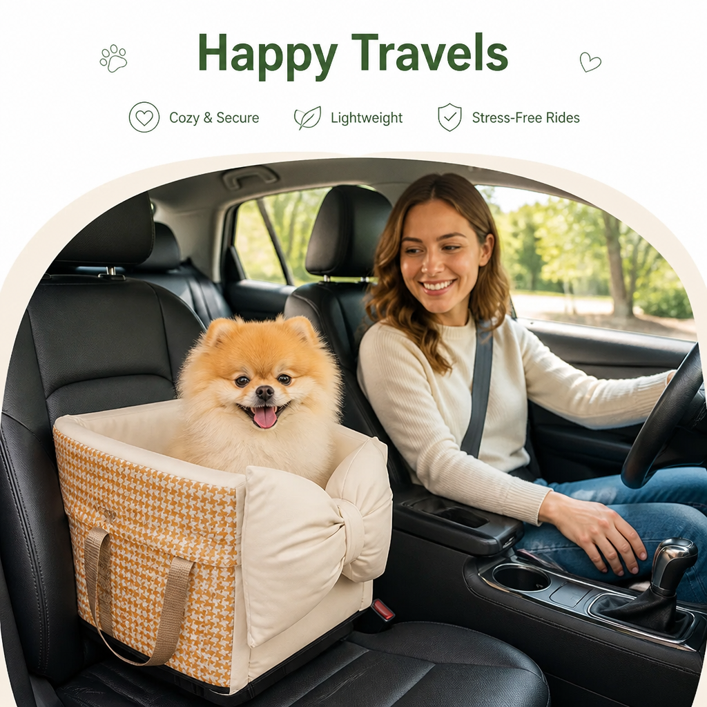 DogBedHouse Portable & Lightweight Dog Car Seat (Small Pets)