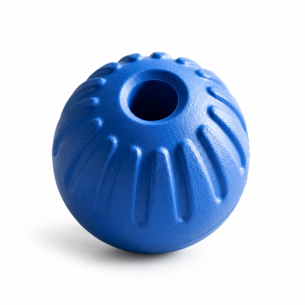 Durable Solid-Core Dental-Cleaning Dog Ball Toy