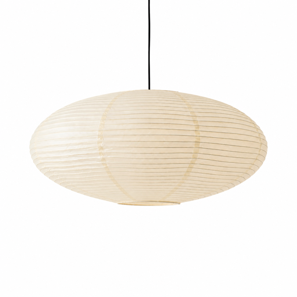 Ceiling Lamp | Cotton Paper Shade | Height-Adjustable Metal Suspension