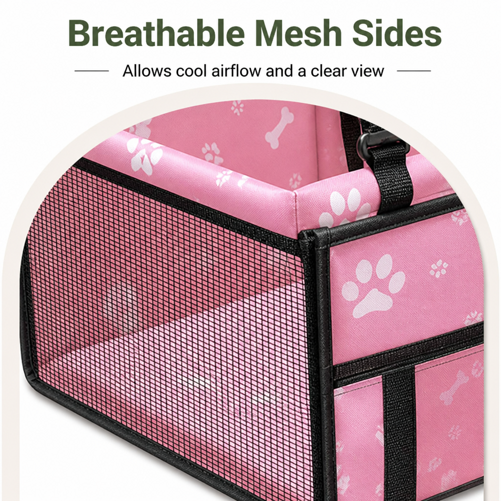 DogBedHouse Adjustable Safety Strap Dog Car Seat (Foldable)