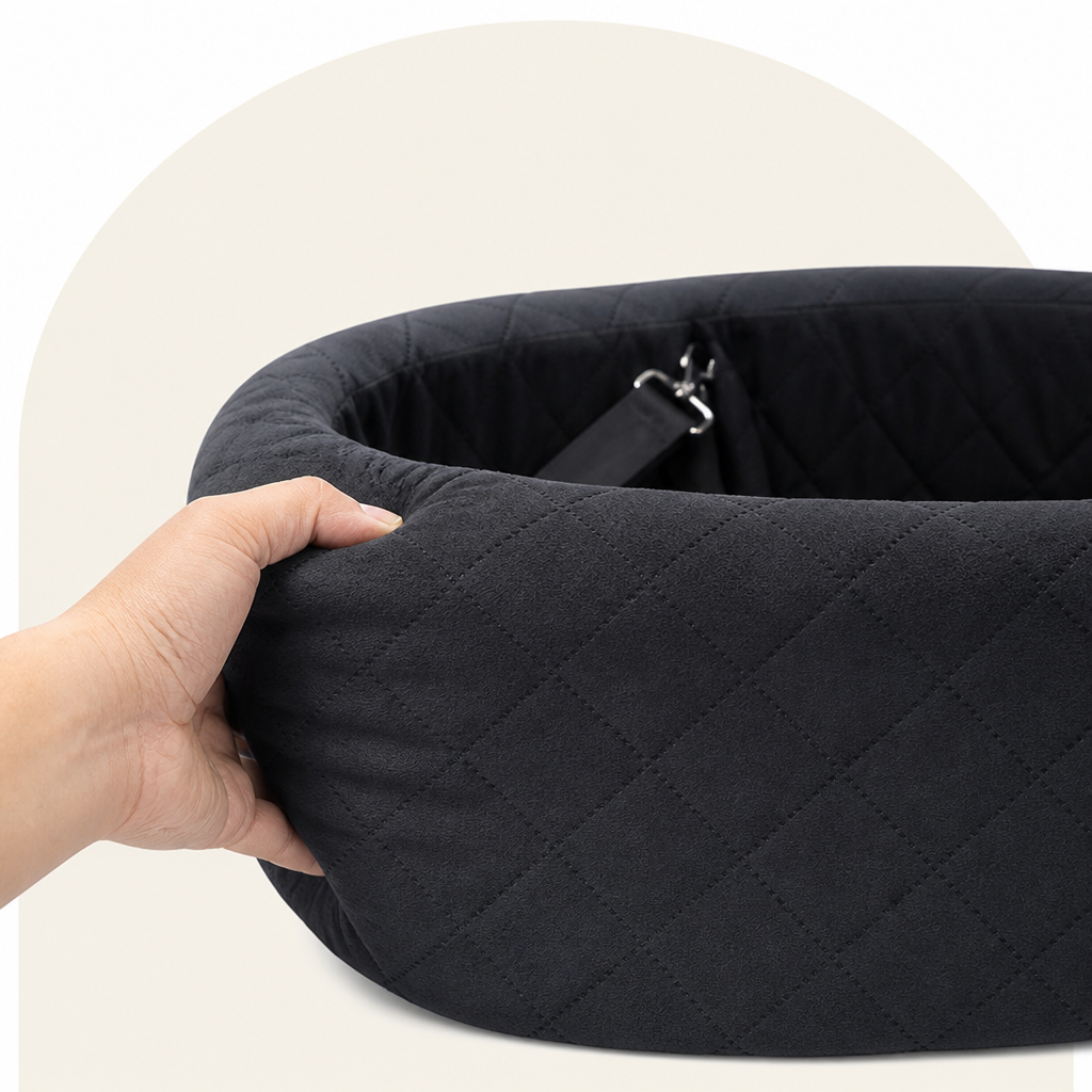 DogBedHouse D30 Rebound Sponge Car Seat Booster (Removable Washable Cover)