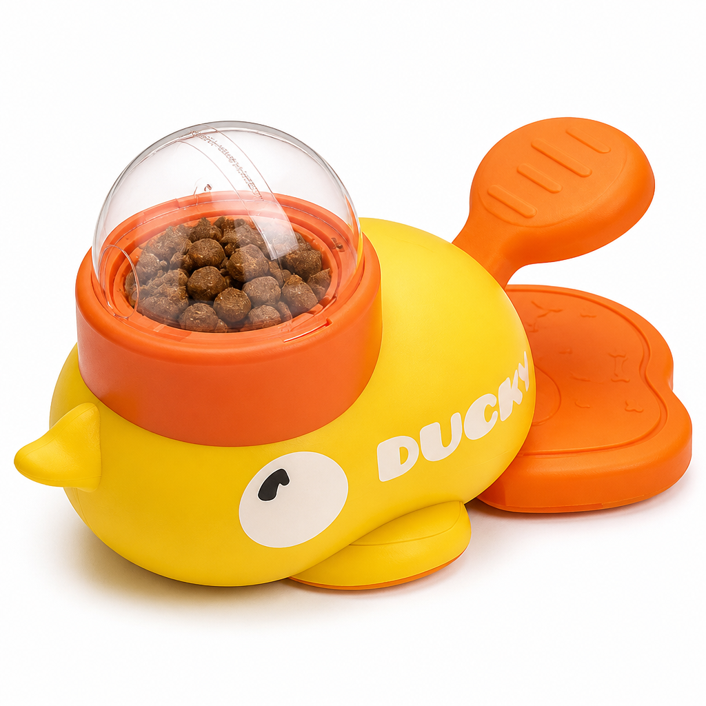 Slow-Feeding Interactive Dog Treat Dispenser (Duck-Shaped)