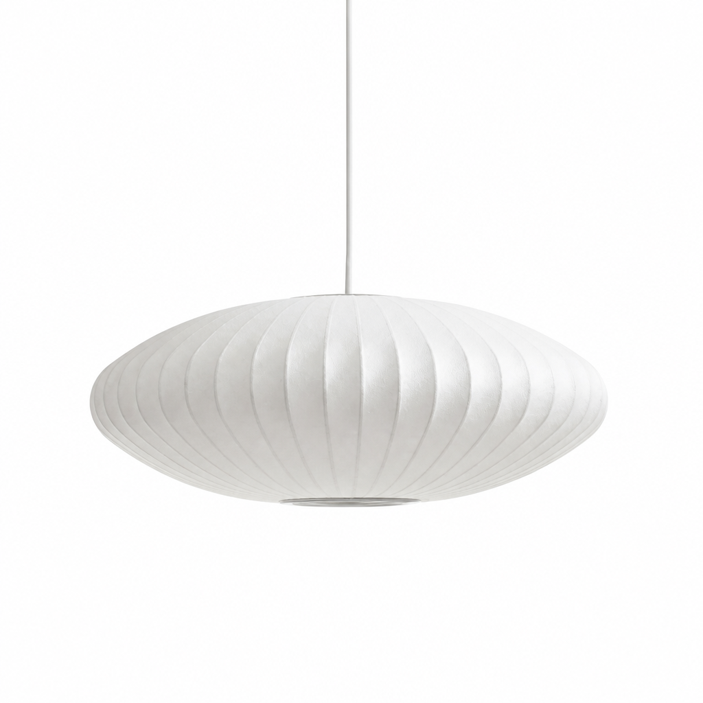 Pendant Light | Modern Wabi-Sabi Silk Shade | E27 Socket & Dimmable Compatible | Adjustable Height