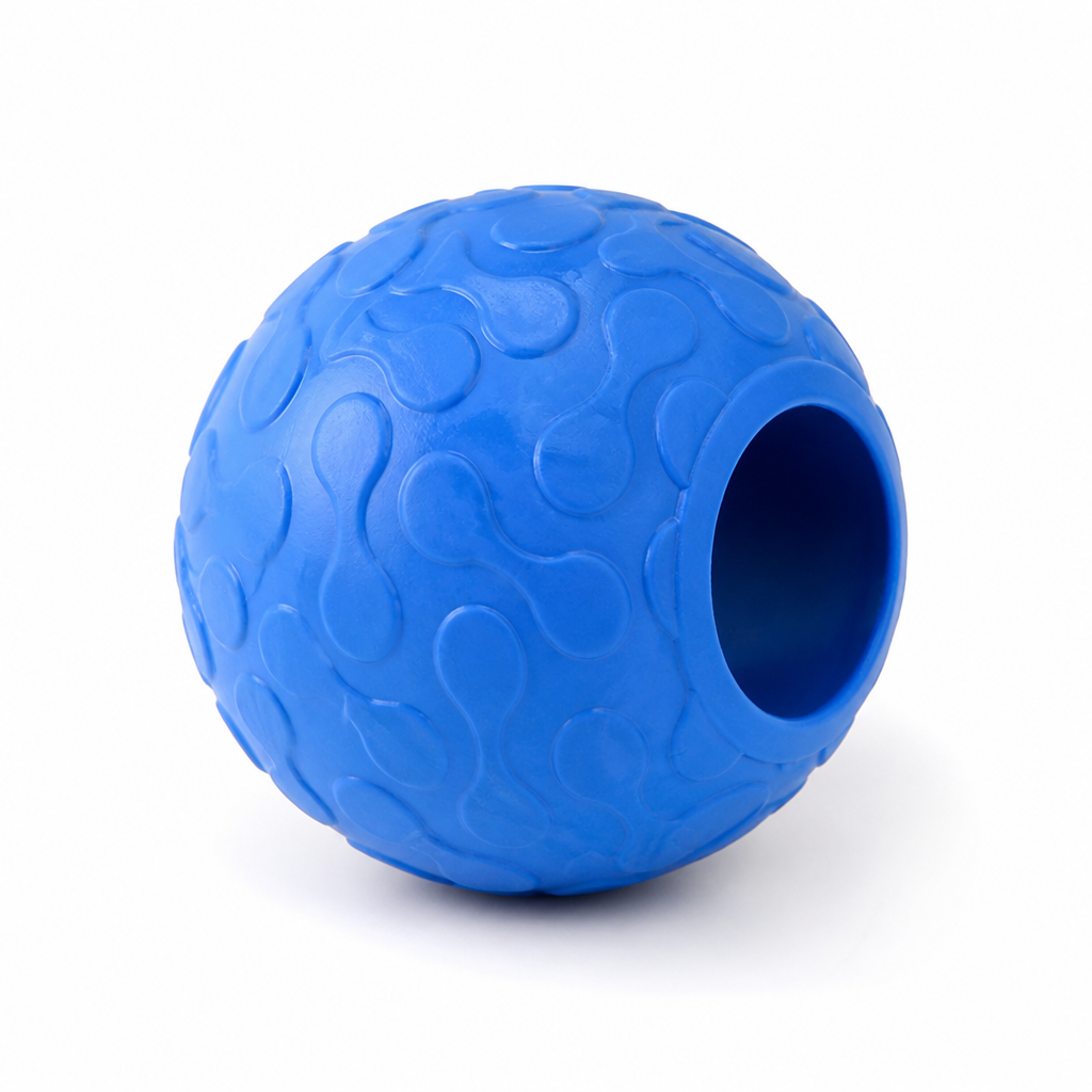 Durable Solid-Core Dental-Cleaning Dog Ball Toy