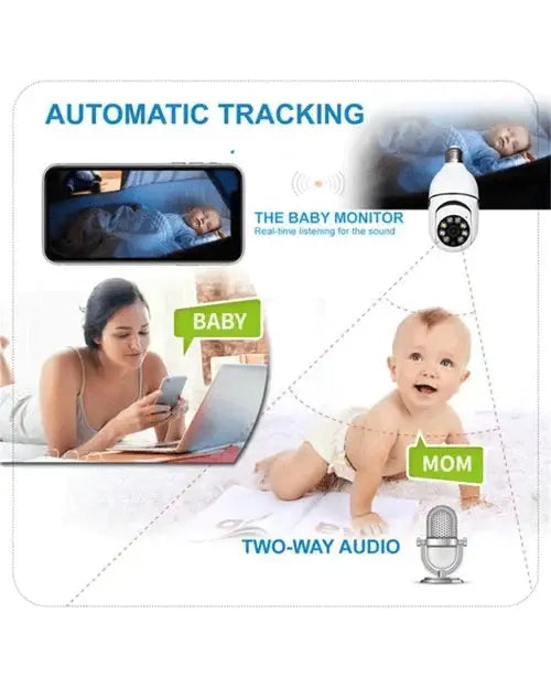 Surveillance Camera | 360° Rotation Pan | Motion Detection and Night Vision | HomeOrbit