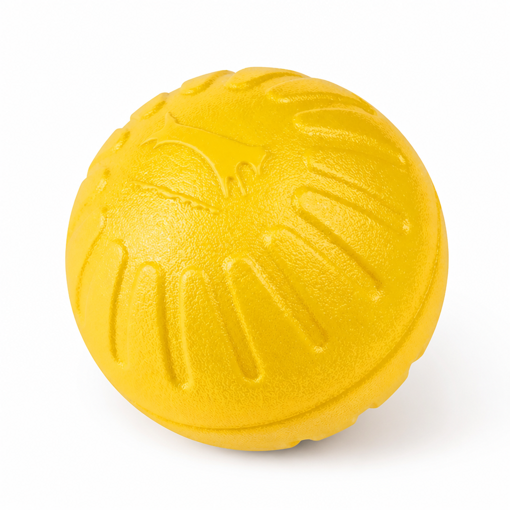 Durable Solid-Core Dental-Cleaning Dog Ball Toy