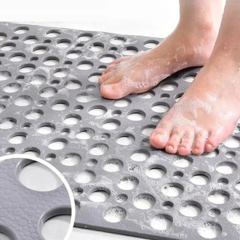 Antibacterial Shower Mat with Suction Cups – Non-Slip for Secure Standing