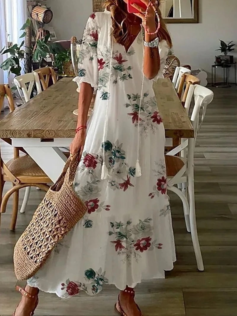 Avencea | Bohemian Maxi Dress - Summer Dress for Effortless Elegance and Comfort